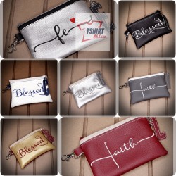 Wallet Pouch V1 Con Zipper, Inicial y Gancho/Llavero Unlined